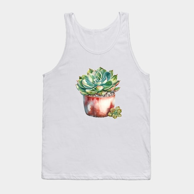 Succulents In Pot Tank Top by get2create